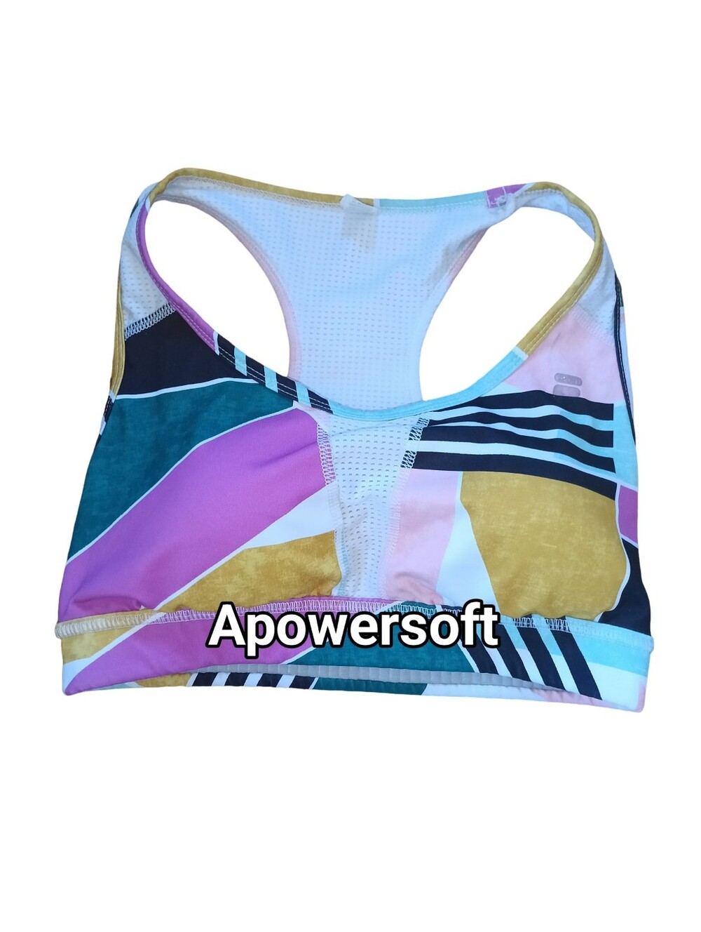 FILA Sport Abstract Print Racerback Sports Bra Size S/M